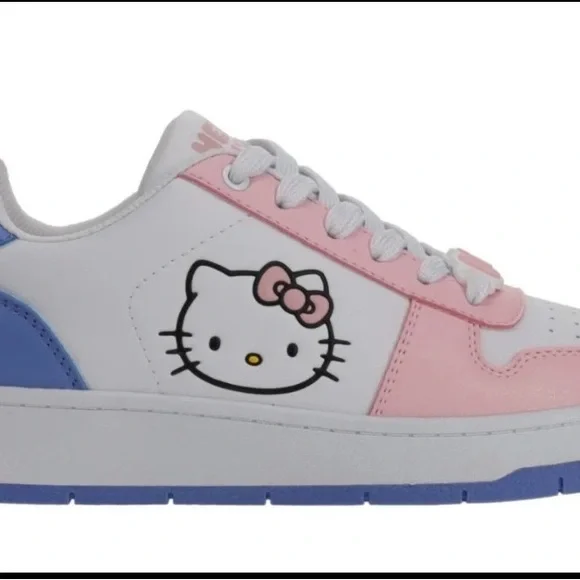 Hello Kitty Sneakers Size 8- Pink, Blue, and White. NWT - Picture 1 of 7